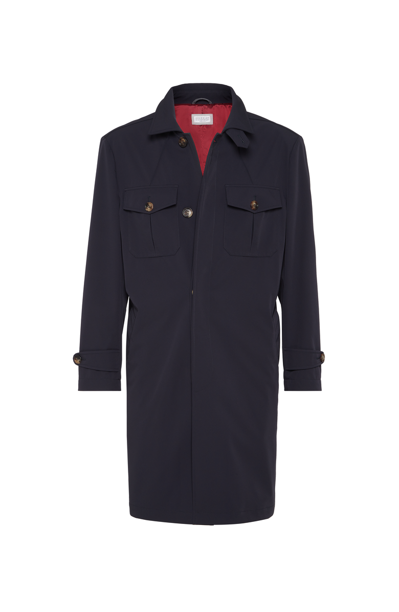 Brunello Cucinelli Redingote, Main, color, Navy Blue