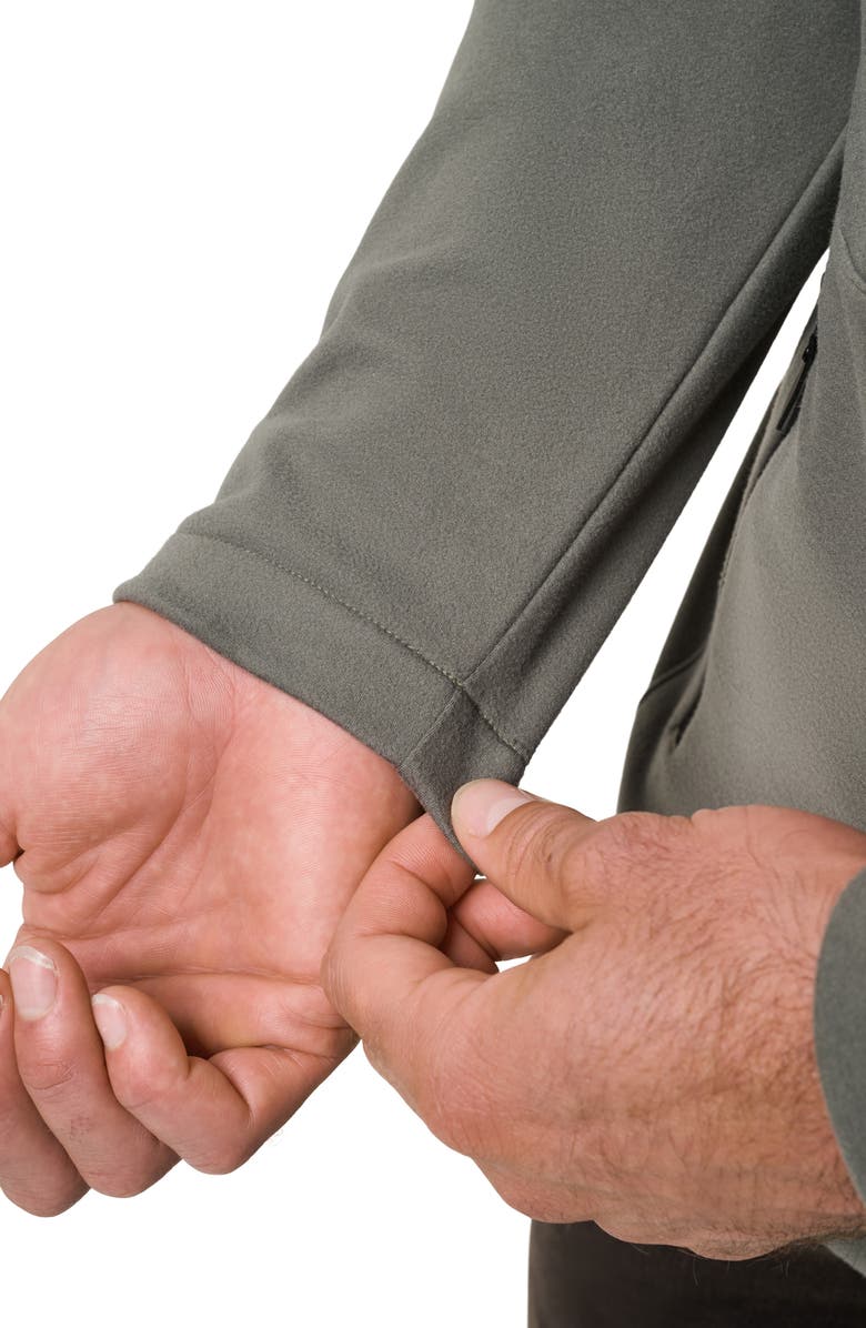 TravisMathew Quest Polar Fleece Zip-Up Hoodie, Alternate, color, Dark Olive