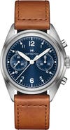 Hamilton Khaki Aviation Pilot Pioneer Leather Strap Watch, 40mm