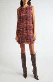 L'AGENCE Florian Tweed Shift Dress