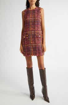 L'AGENCE Florian Tweed Shift Dress