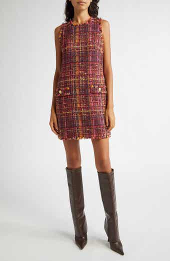 L'AGENCE Florian Tweed Shift Dress
