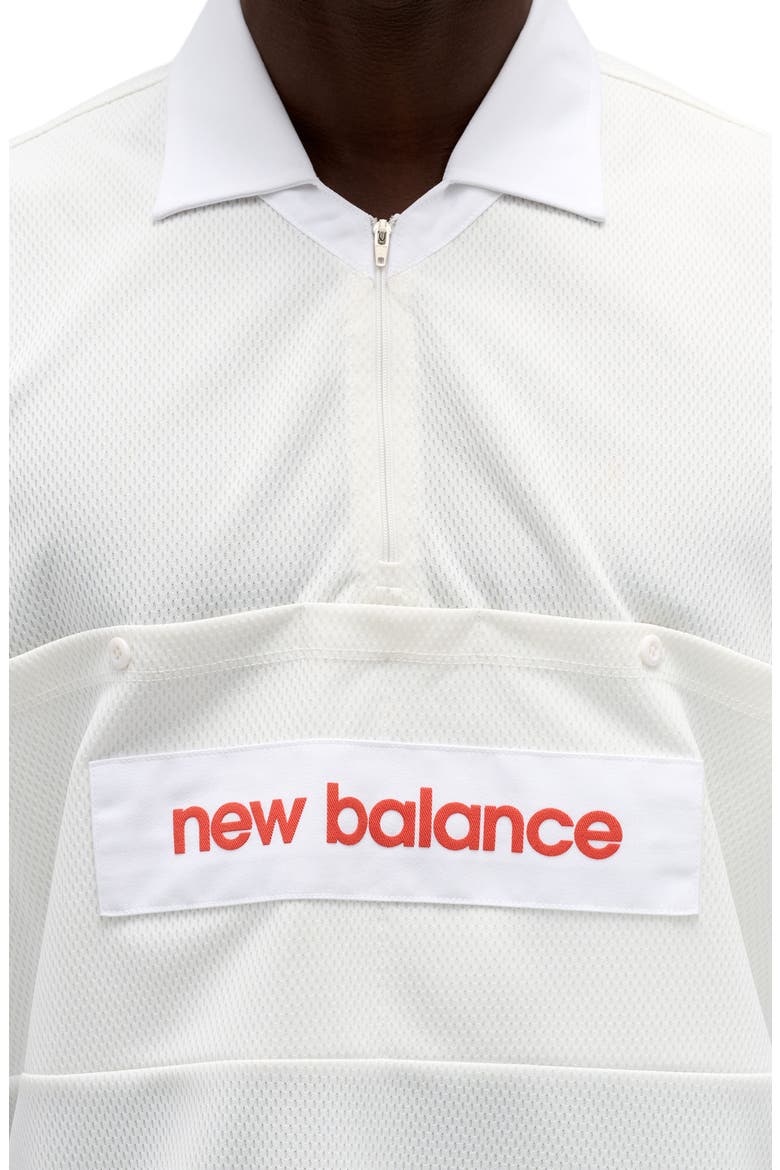 Made in USA Relaxed Mesh Zip Polo, Alternate, color, SEA SALT