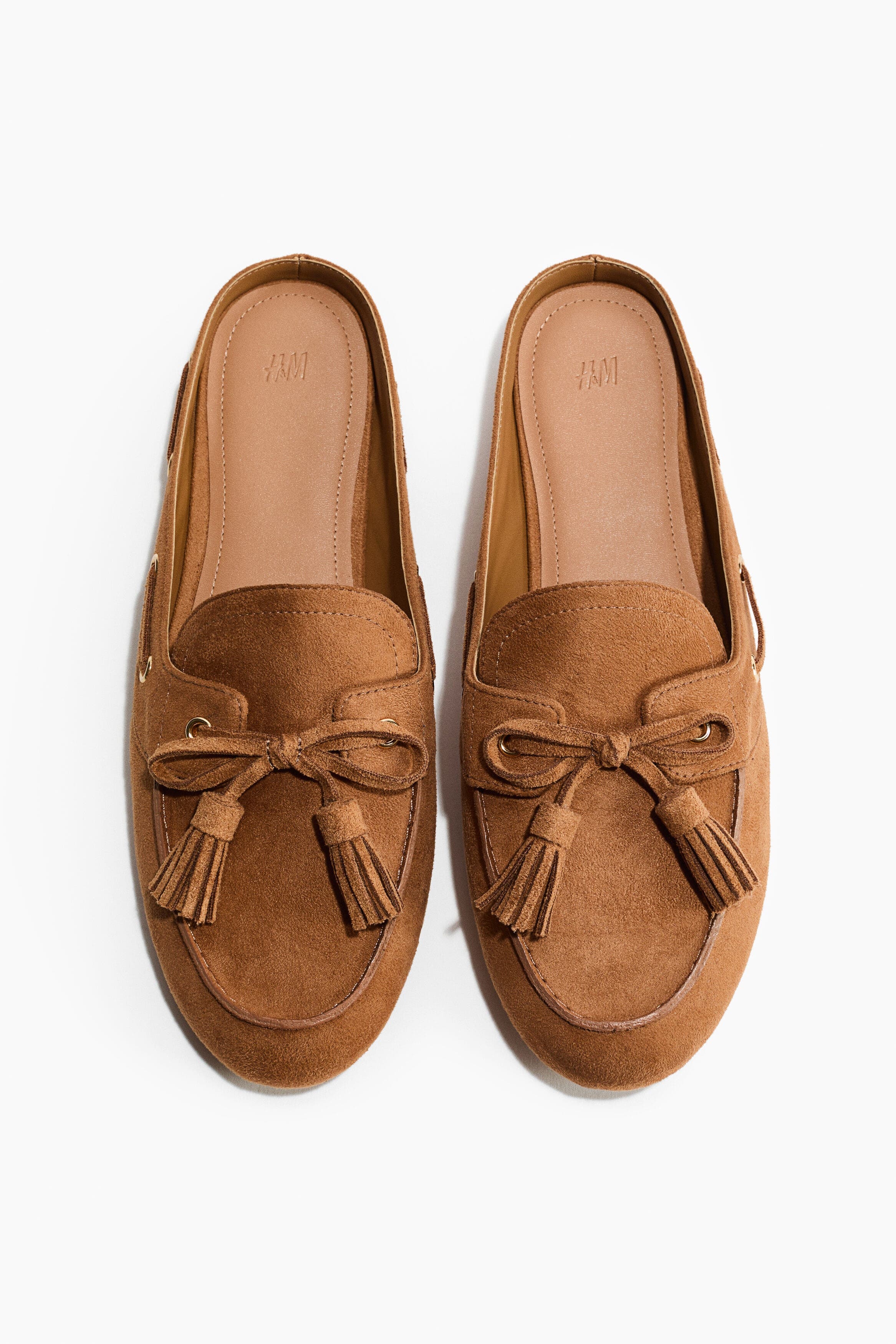 H&M Loafer Mules, Main, color, Dark Beige
