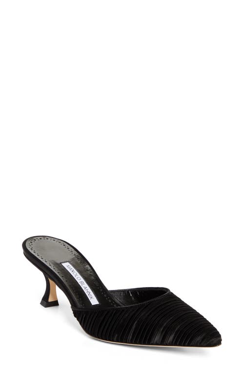 Shop Manolo Blahnik Carolyne Mule In Black
