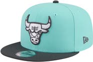 New Era Men's New Era Turquoise/Charcoal Chicago Bulls Color Pack Two-Tone 9FIFTY Snapback Hat
