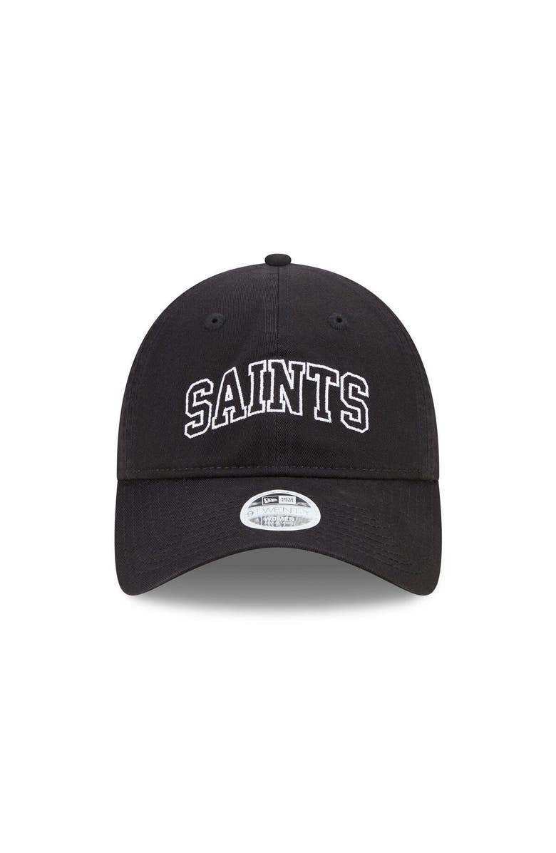 New Era Women's New Era Black New Orleans Saints Collegiate 9TWENTY Adjustable Hat, Alternate, color, Black