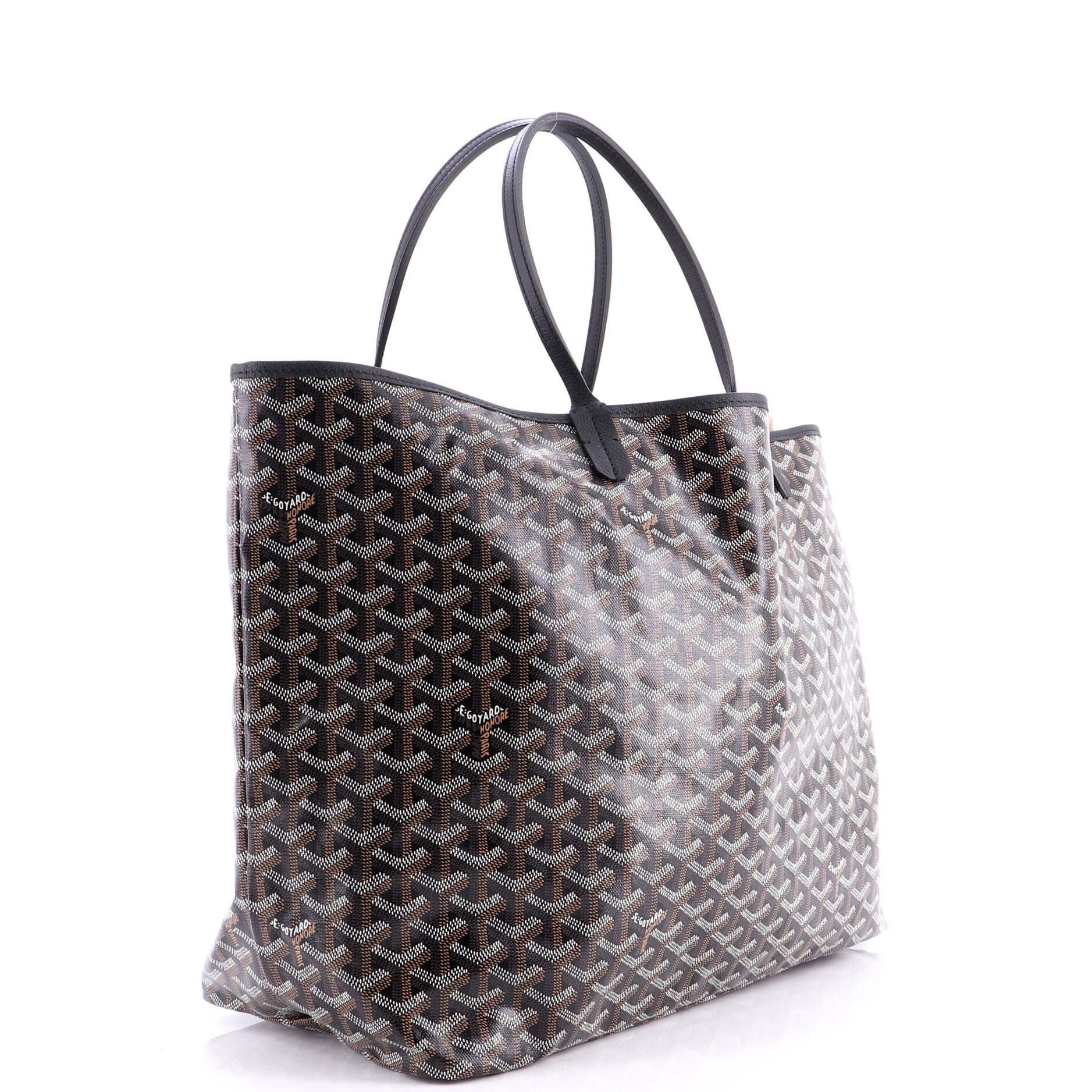 Pre-Owned Goyard Saint Louis Tote Coated Canvas GM, Alternate, color, Black