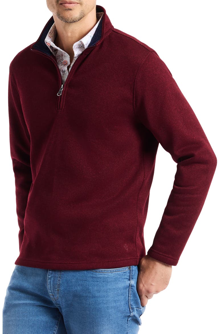 Kenwood Quarter Zip Sweater, Alternate, color, VELVET MAROON