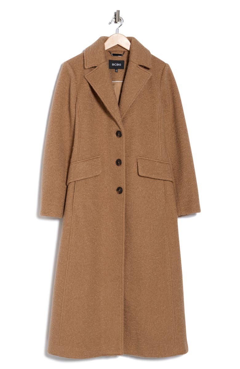 BCBGeneration Miss Single Breasted Coat, Alternate, color, Tan