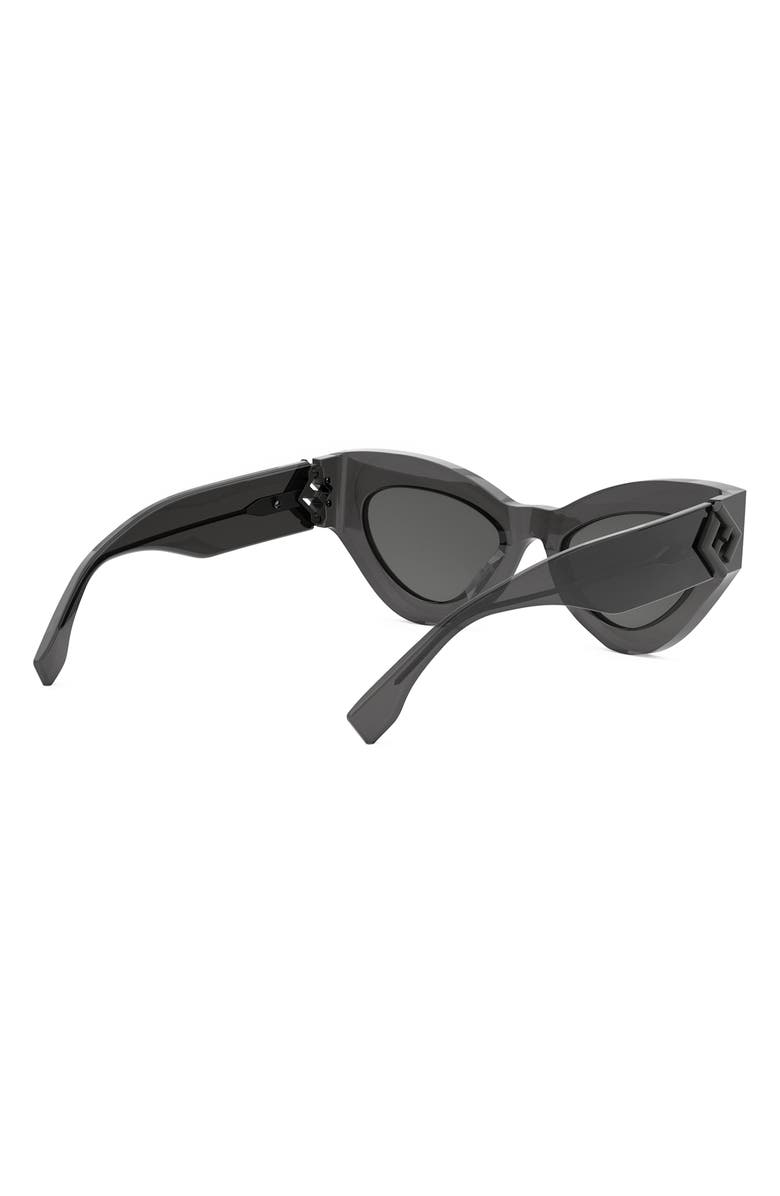 Fendi FF Diamonds 52mm Cat Eye Sunglasses, Alternate, color, Grey/ Other / Smoke