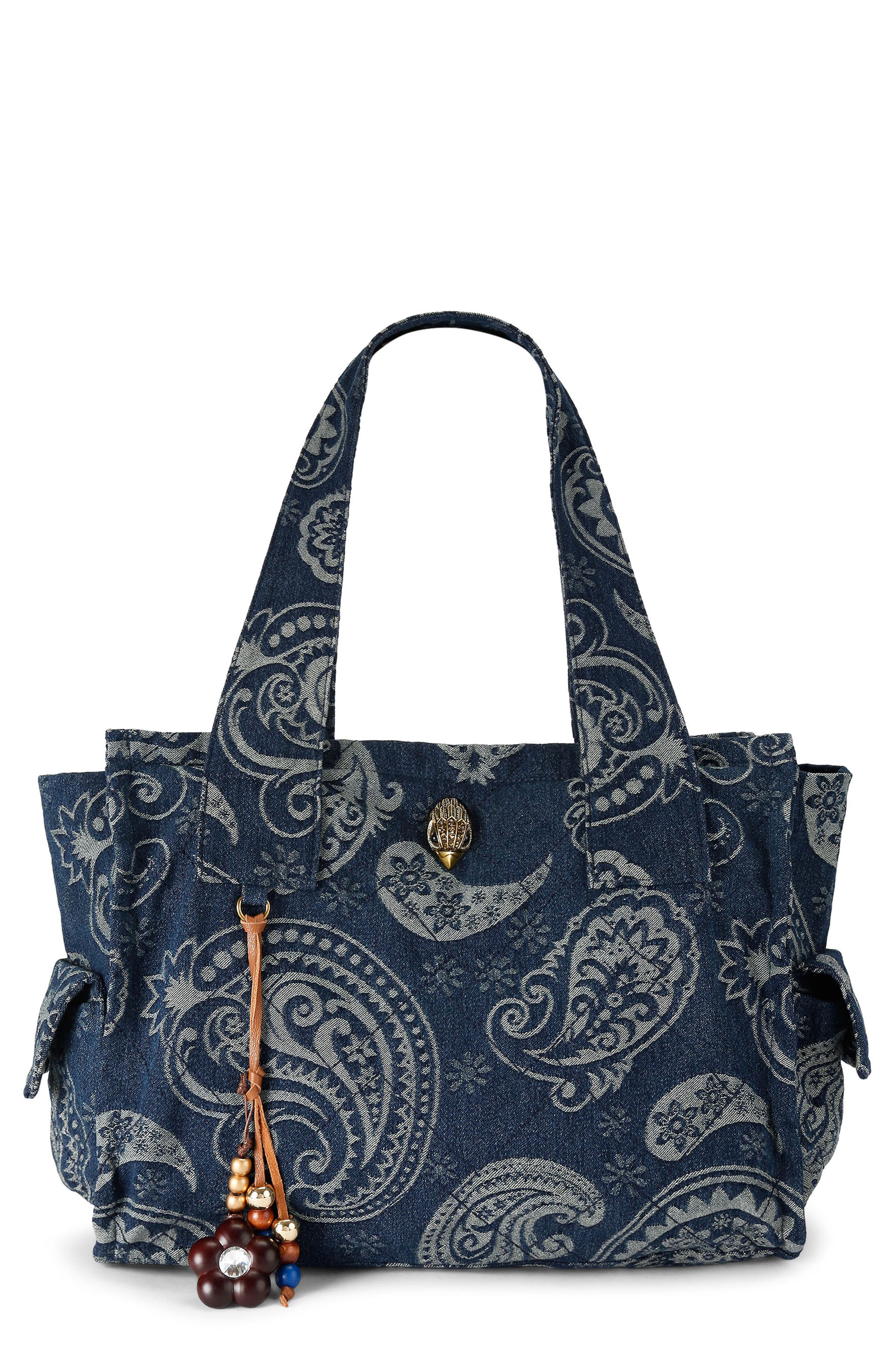 Celia Paisley Tote, Main, color, LIGHT/ PASTEL BLUE