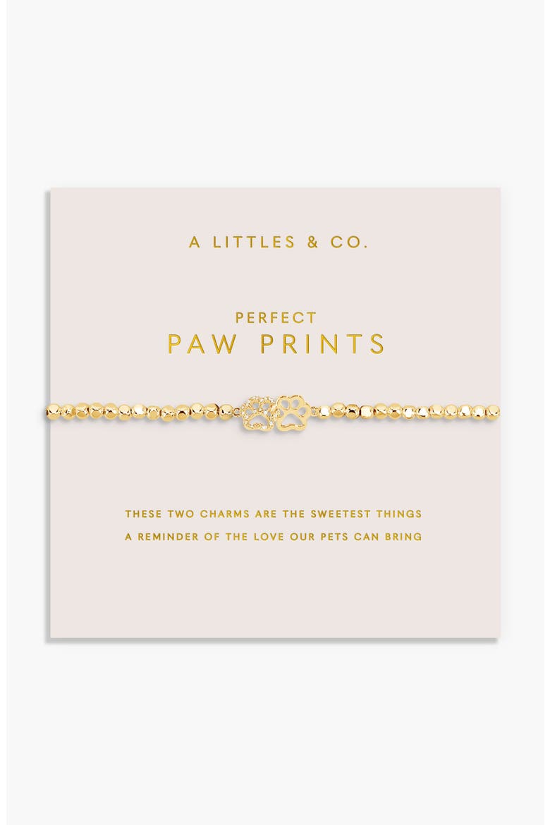 Forever Yours 'Perfect Paw Print' Bracelet In Gold-Tone Plating, Main, color, Metallic Gold