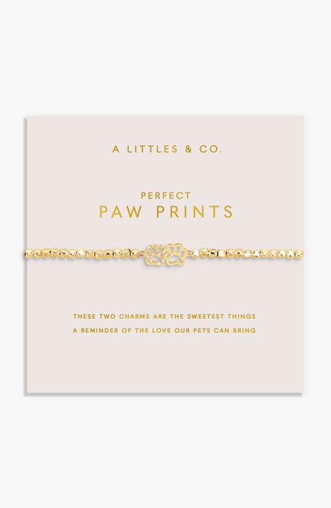 Forever Yours 'Perfect Paw Print' Bracelet In Gold-Tone Plating