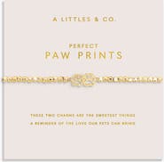 A Littles & Co Forever Yours 'Perfect Paw Print' Bracelet In Gold-Tone Plating