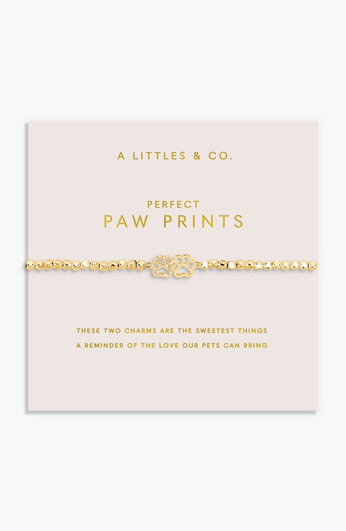 A Littles & Co. A Littles & Co Forever Yours 'perfect Paw Print' Bracelet In Gold-tone Plating In Gold