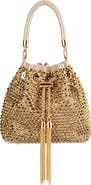 Olga Berg Santorini Studded Hotfix Drawstring Top Handle Bag