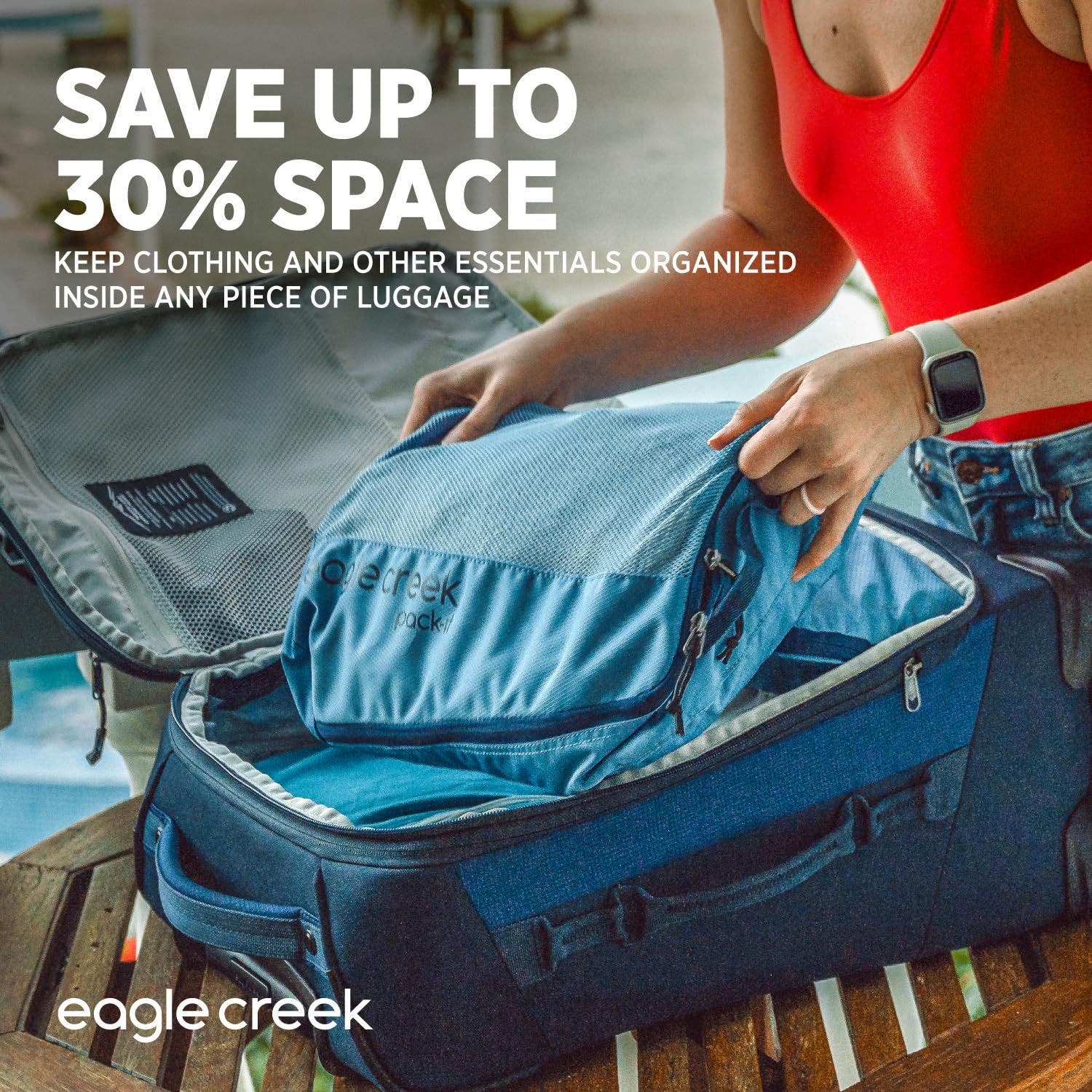 EAGLE CREEK Pack-It Reveal Medium Cube, Alternate, color, Blue Dawn