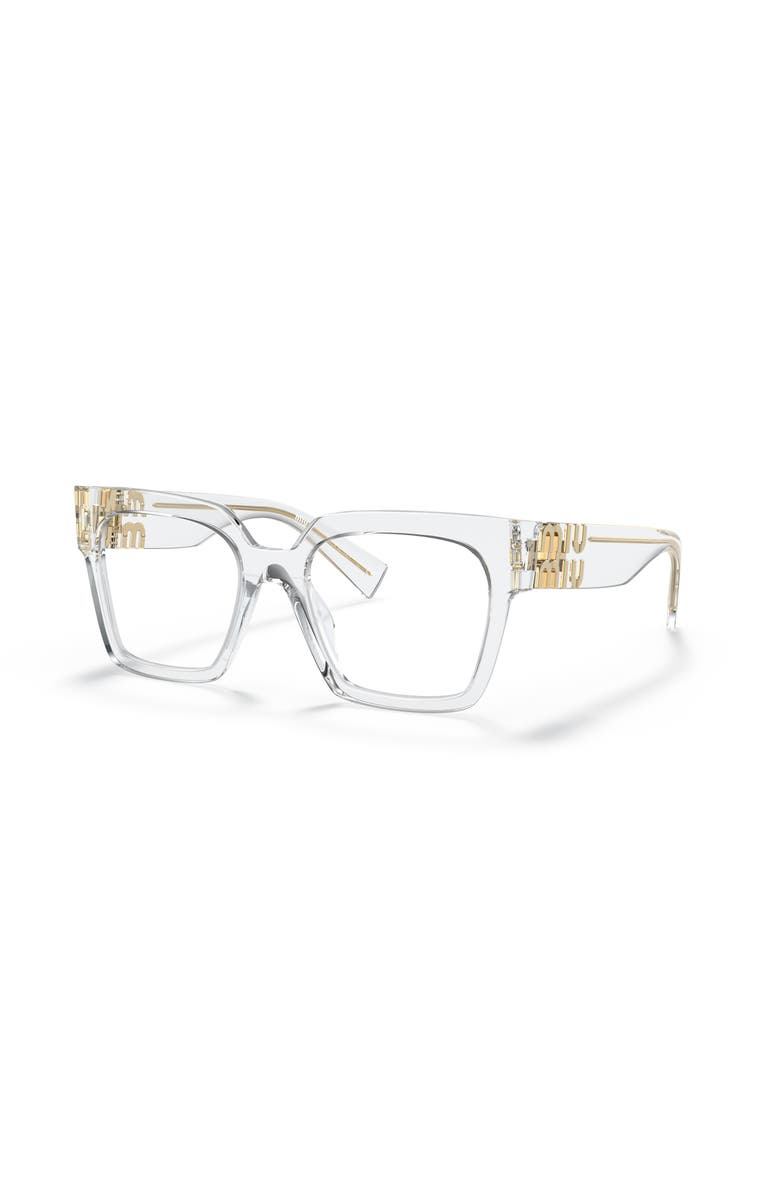 Miu Miu 52mm Square optical glasses, Main, color, Transparent