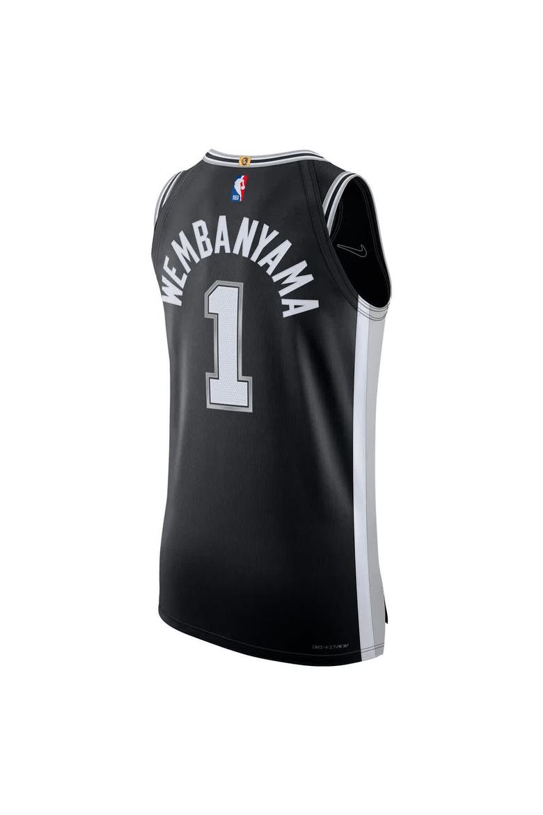 Men's Nike Victor Wembanyama Black San Antonio Spurs Authentic Jersey - Icon Edition, Alternate, color, Black