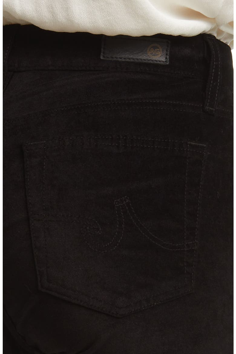 Mari High Waist Slim Ankle Straight Leg Jeans, Alternate, color, SUPER BLACK