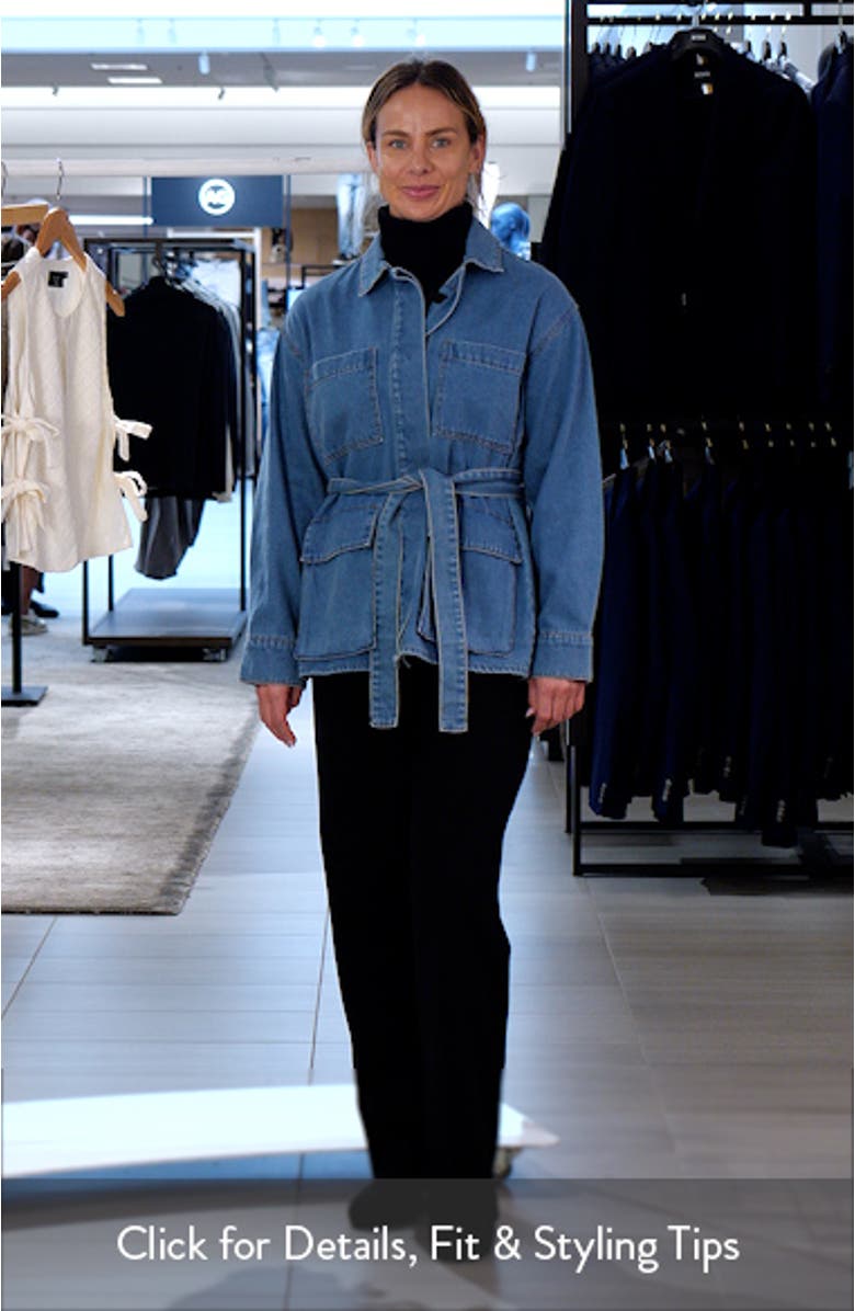 Blair Belted Denim Jacket, sales video thumbnail