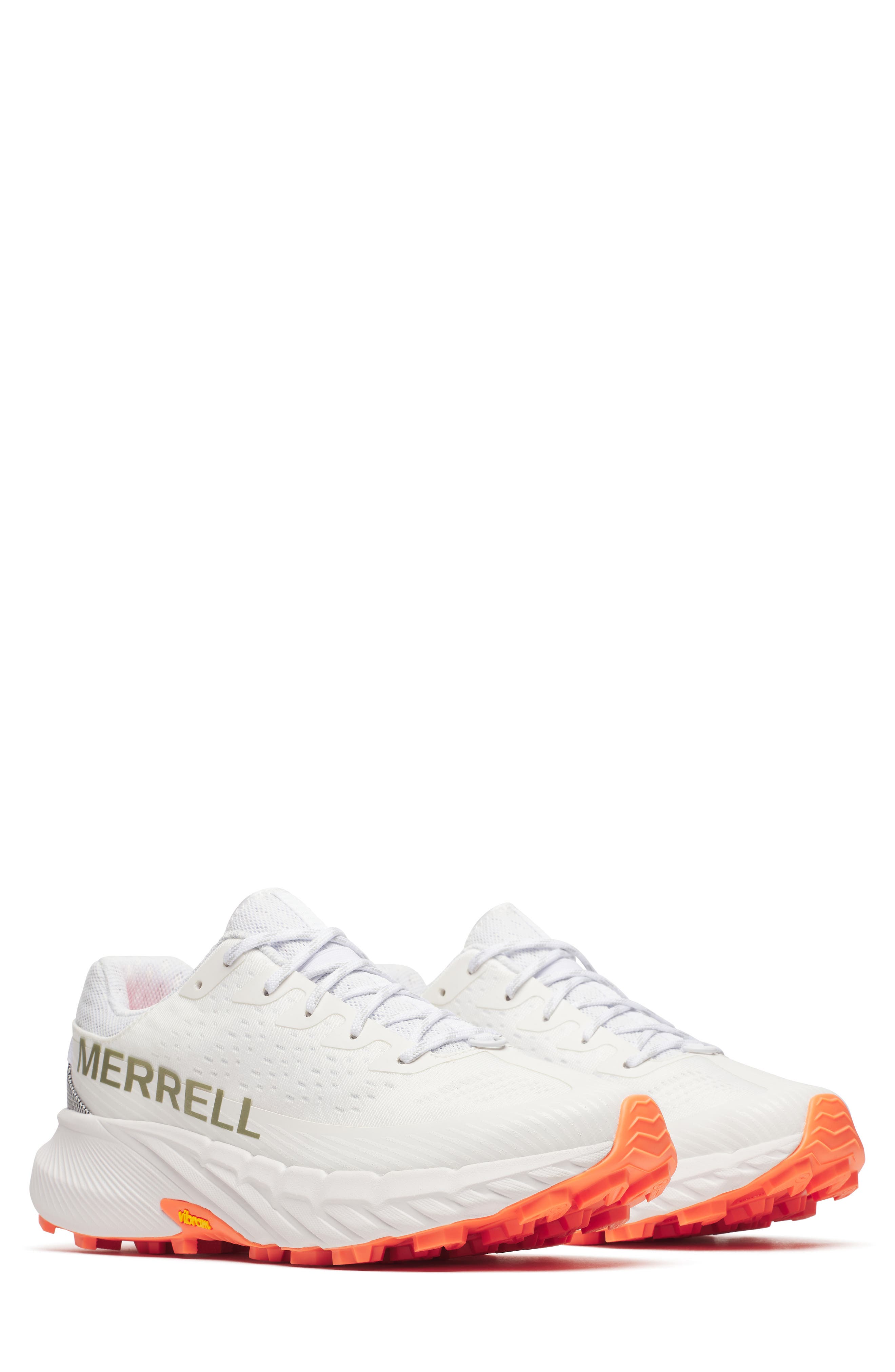 Merrell Agility Peak 5 Running Shoe, Alternate, color, White/ Flare