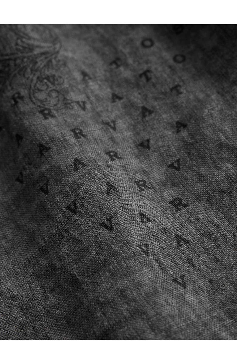 John Varvatos Daryl Linen Drawstring Shorts, Alternate, color, Charcoal