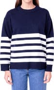 English Factory Stripe Crewneck Sweater