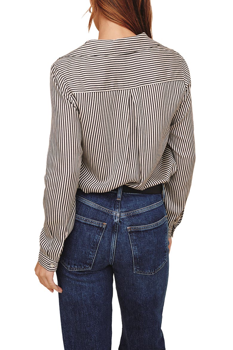 Stripe Oversize Button-Up Shirt, Alternate, color, VINTAGE PINSTRIPE