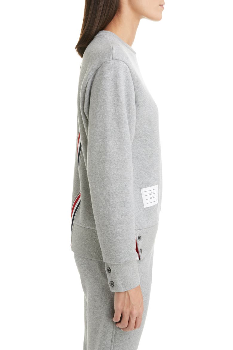 Stripe Back Sweater, Alternate, color, LIGHT GREY