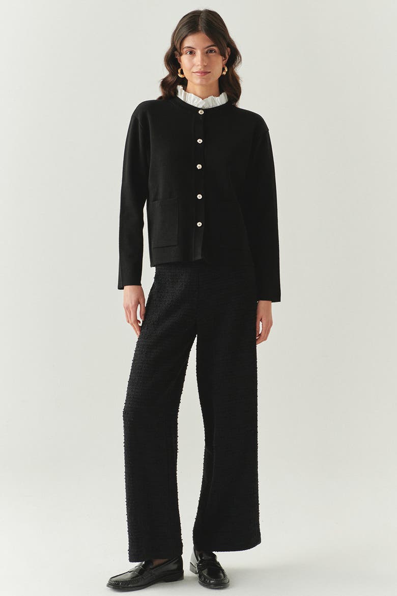 Kamilah Knit Cardigan, Alternate, color, BLACK