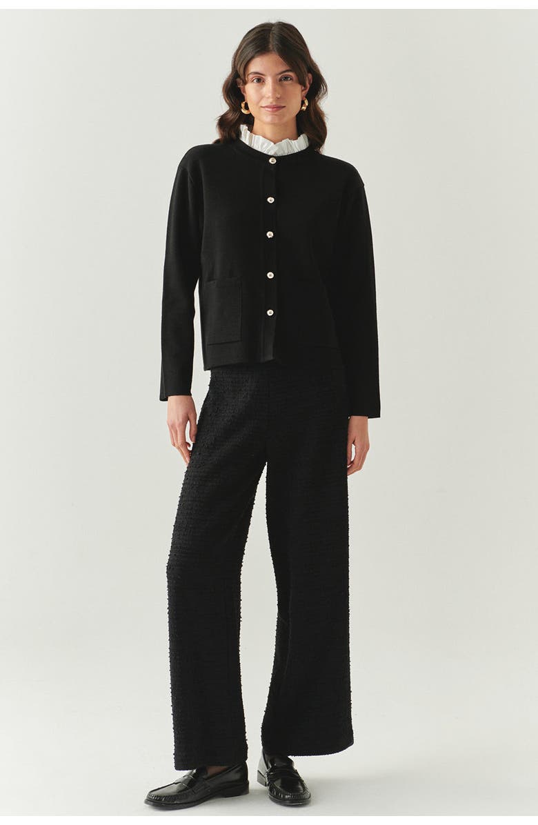 Exquise Kamilah Knit Cardigan, Alternate, color, Black