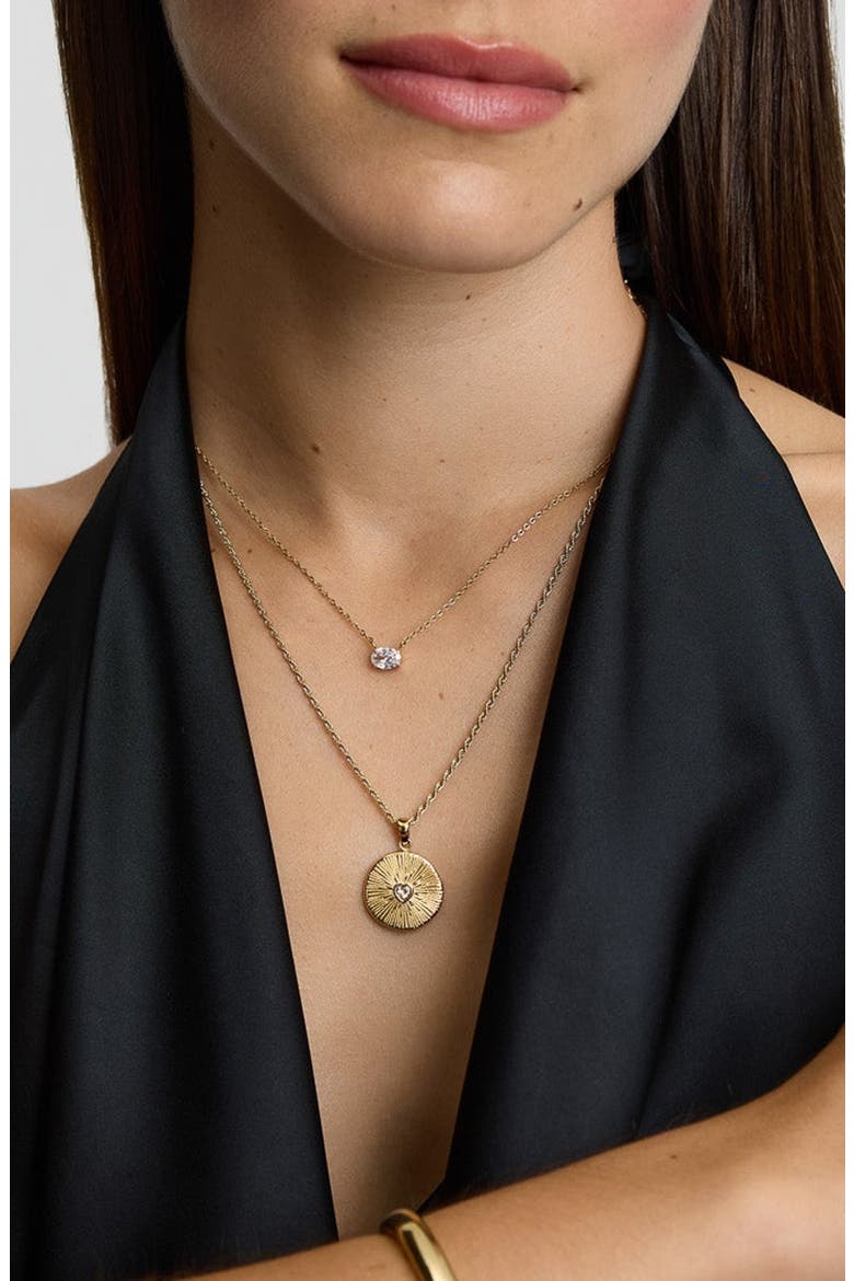 Heart Talisman Pendant Necklace, Alternate, color, GOLD