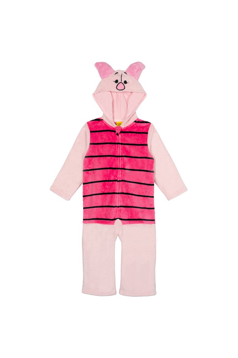 Winnie the Pooh Cosplay Hooded One Piece Pajamas, Main, color, Piglet Light Pink