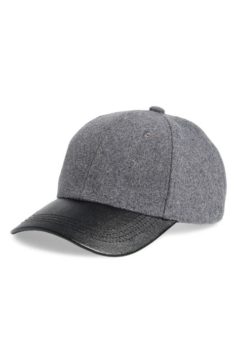 Leather Brim Baseball Cap