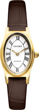 CENDRE Emmeline Leather Strap Watch, 16mm x 24mm