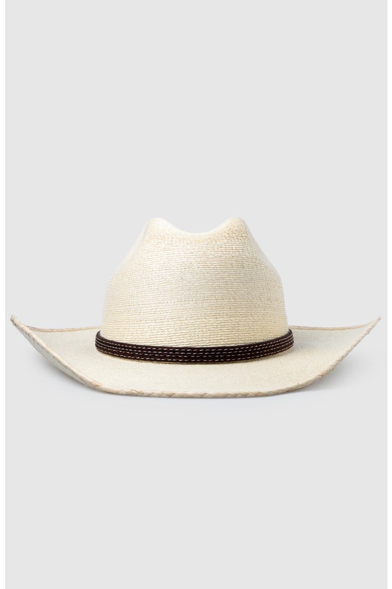 Solstice Bloom  Handwoven Straw Sun Hat - Bohemian Summer Cowboy Hat, Alternate, color, Natural / Brown