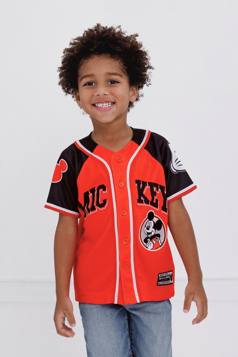 Mickey Mouse Baseball Shirt, Alternate, color, Mickey Red Black