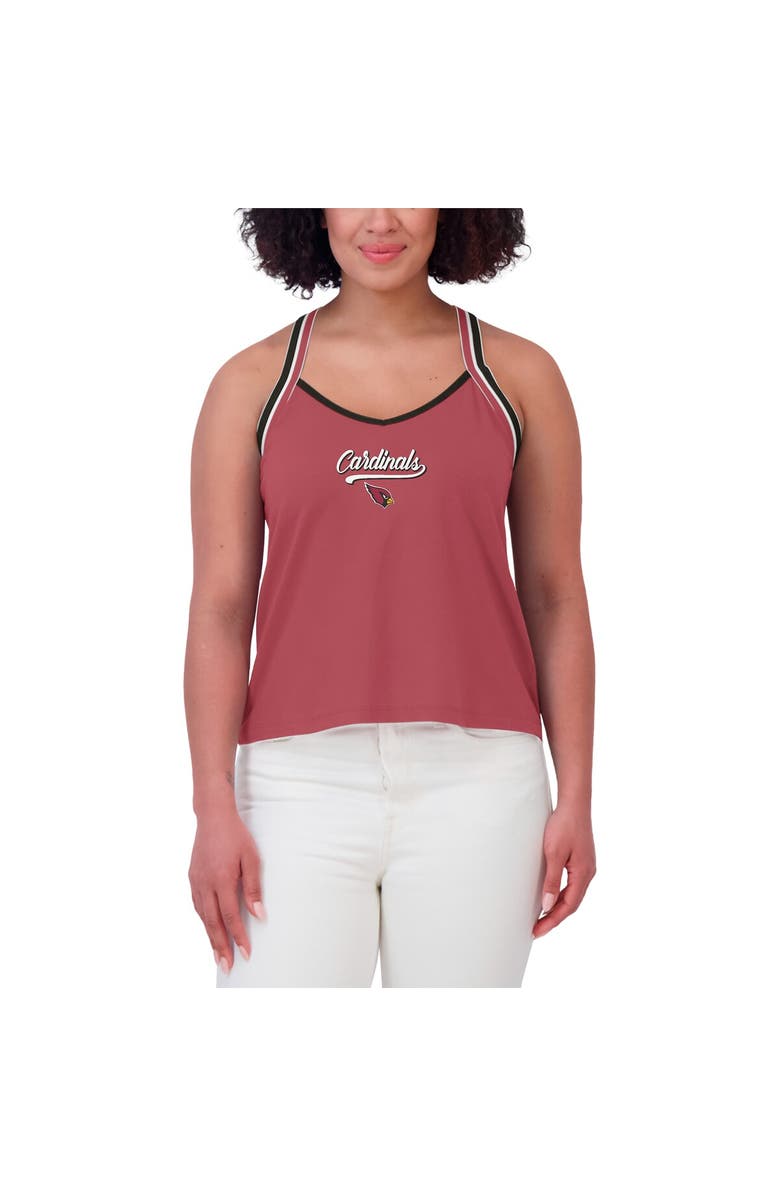 WEAR by Erin Andrews Women's WEAR by Erin Andrews Cardinal Arizona Cardinals Cross Strap Tri-Blend Tank Top, Alternate, color, Cardinal