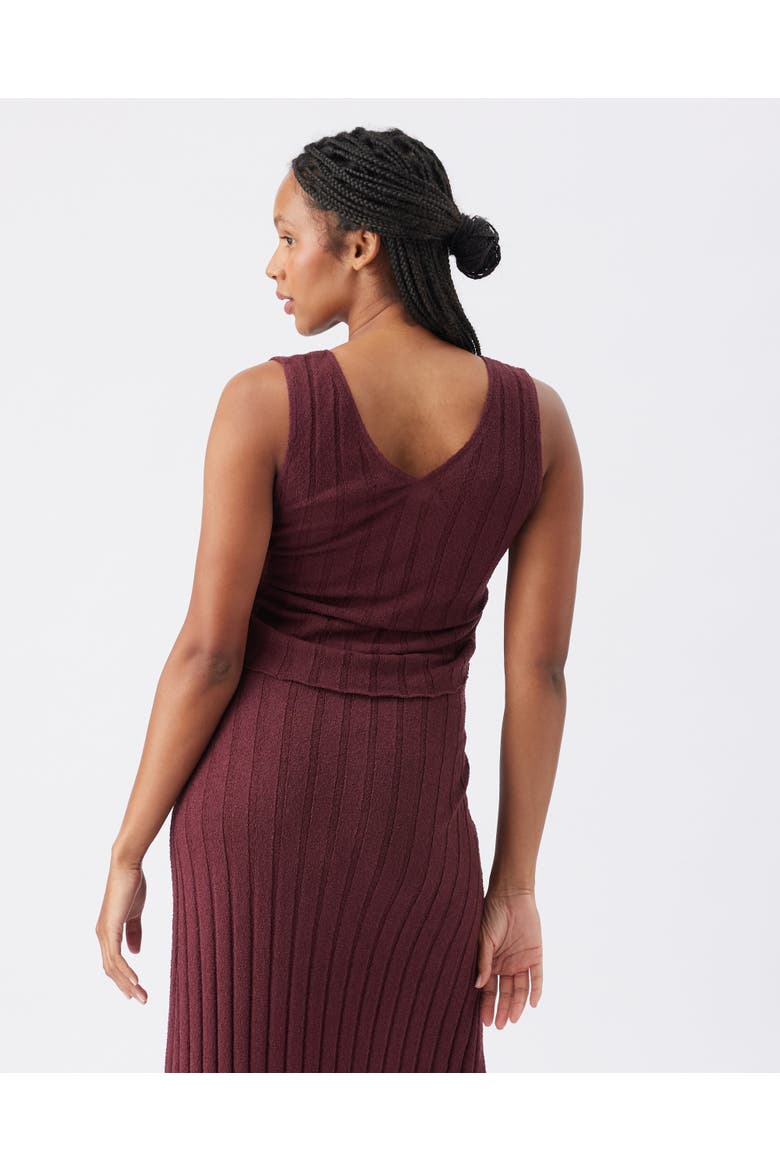 Misha Rib Knit Tank, Alternate, color, Maroon