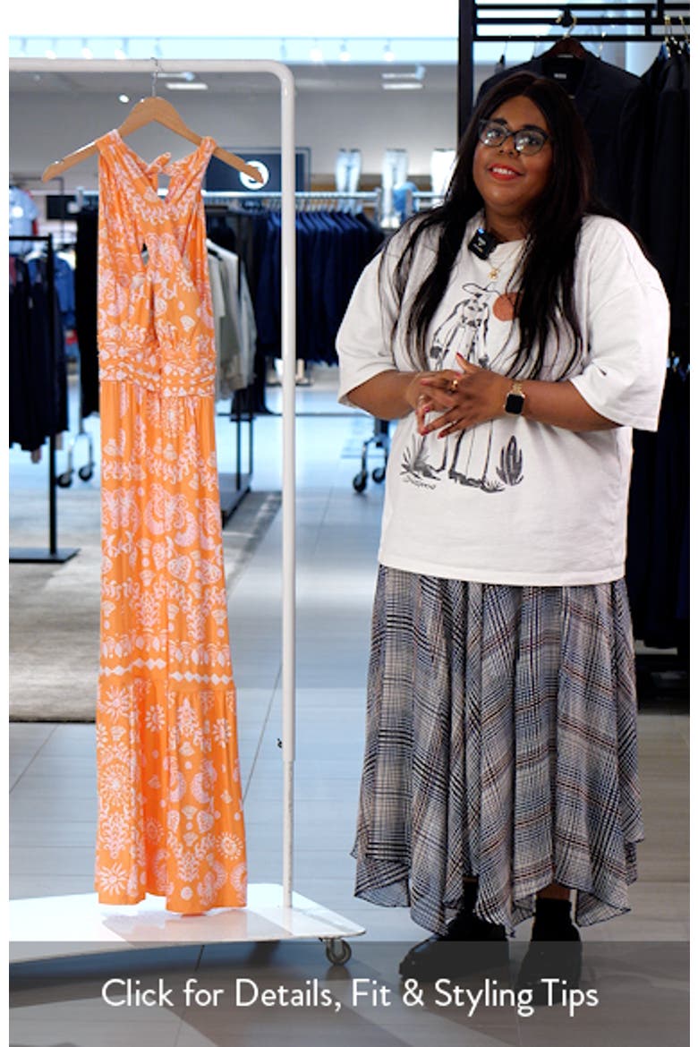 Montecito Mixed Print Cross Neck Maxi Dress video