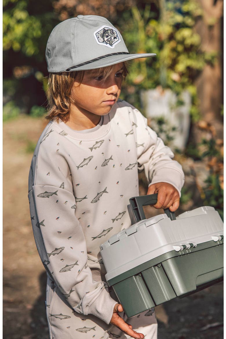 Kids' Ryder Fishing Cotton Blend Sweatshirt, Alternate, color, OATMEAL