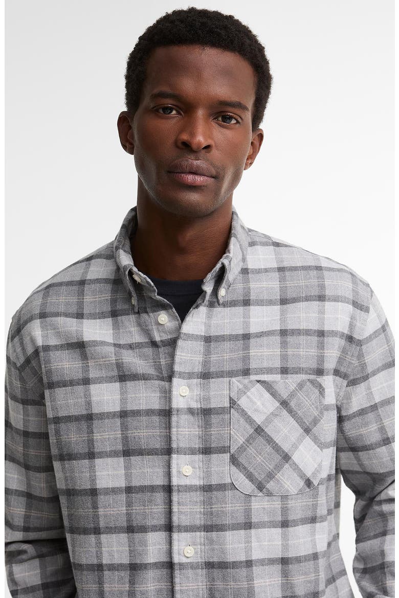 Mineral Tartan Authentic Button Down Shirt, Alternate, color, ICE GRANITE