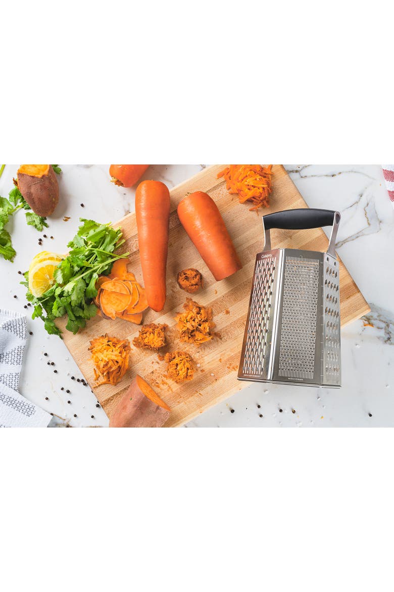6 Sided Boxed Grater With Bonus Ginger Grater, Alternate, color, Silver