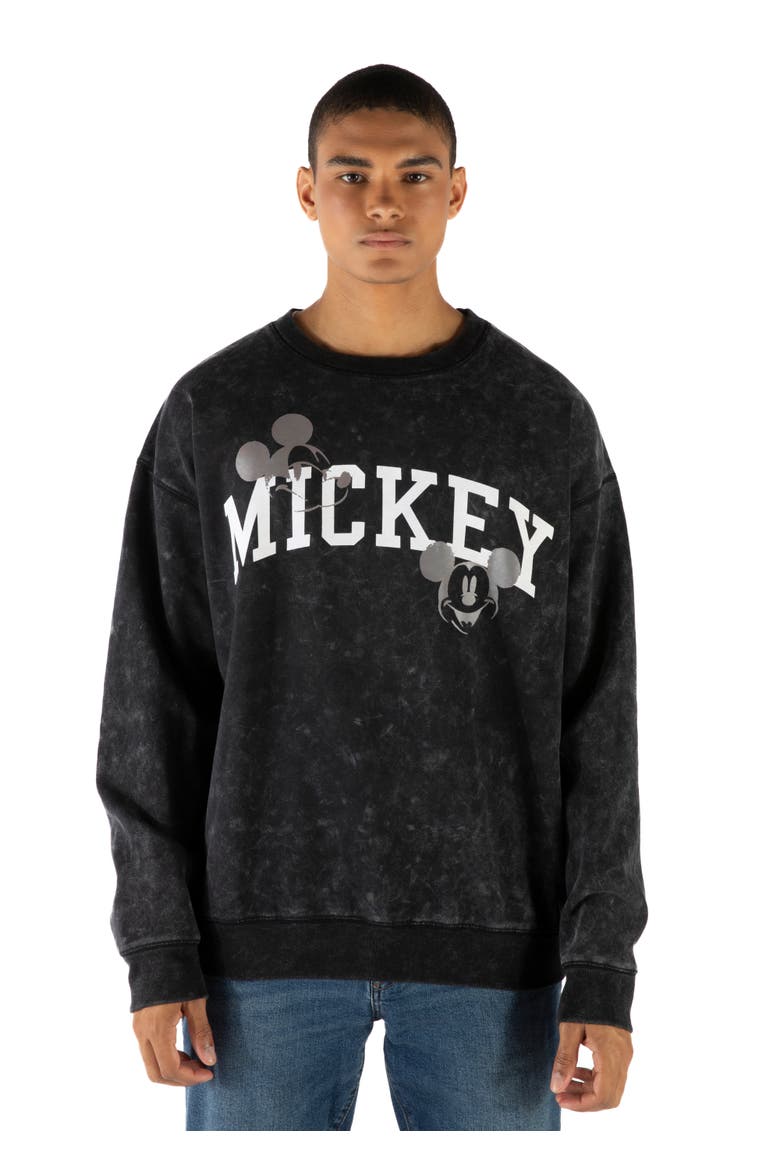 Mickey Mouse Pullover Sweatshirt, Main, color, Mickey Charcoal Wash