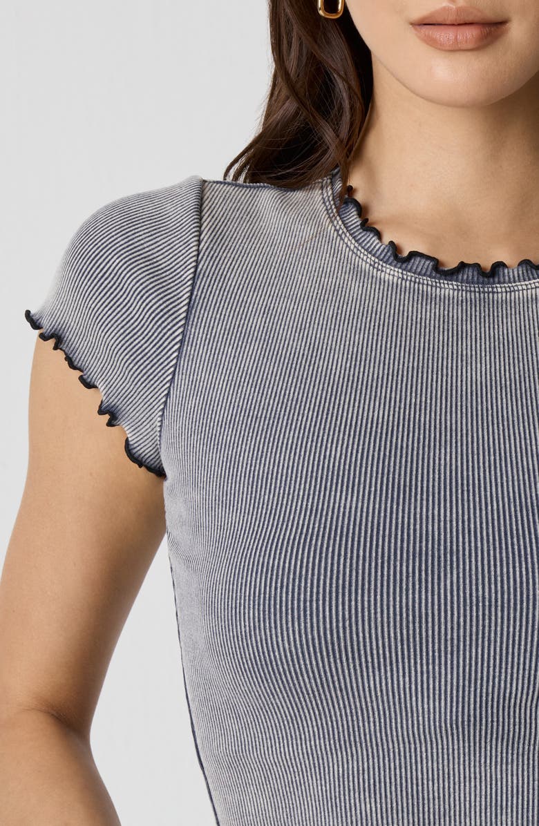 Florence by Mills Washed Rib Crop Tee, Alternate, color, Washed Ombre Blue