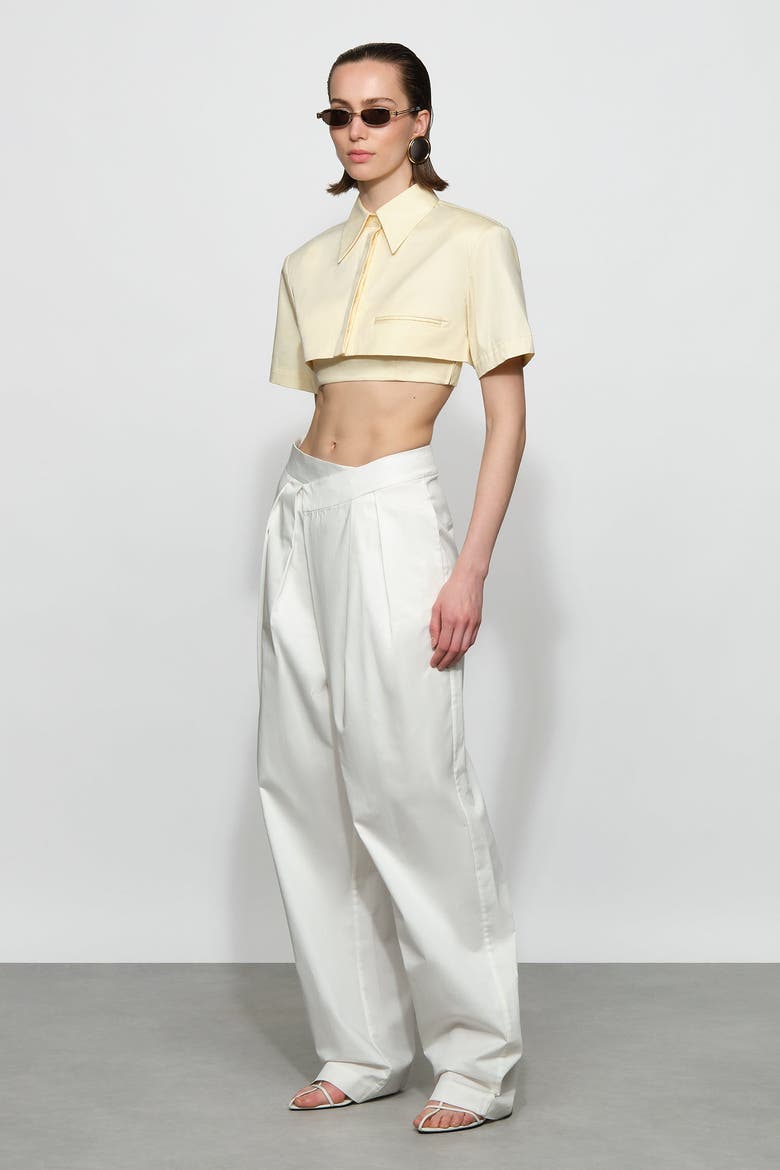 Leon Pant in Cotton Poplin, Alternate, color, White