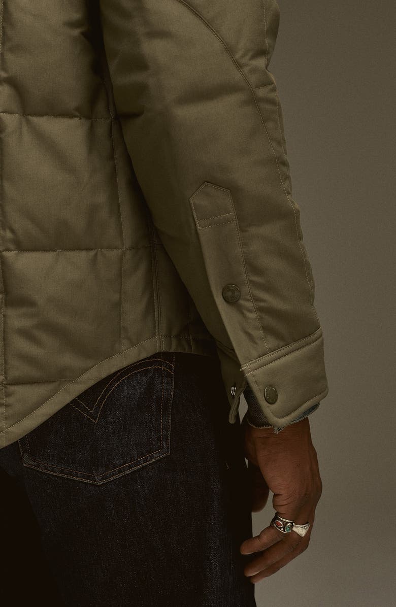 Eddie Bauer x Buck Mason Cascade Yukon 650 Fill Power Down Quilted Shirt Jacket, Alternate, color, 