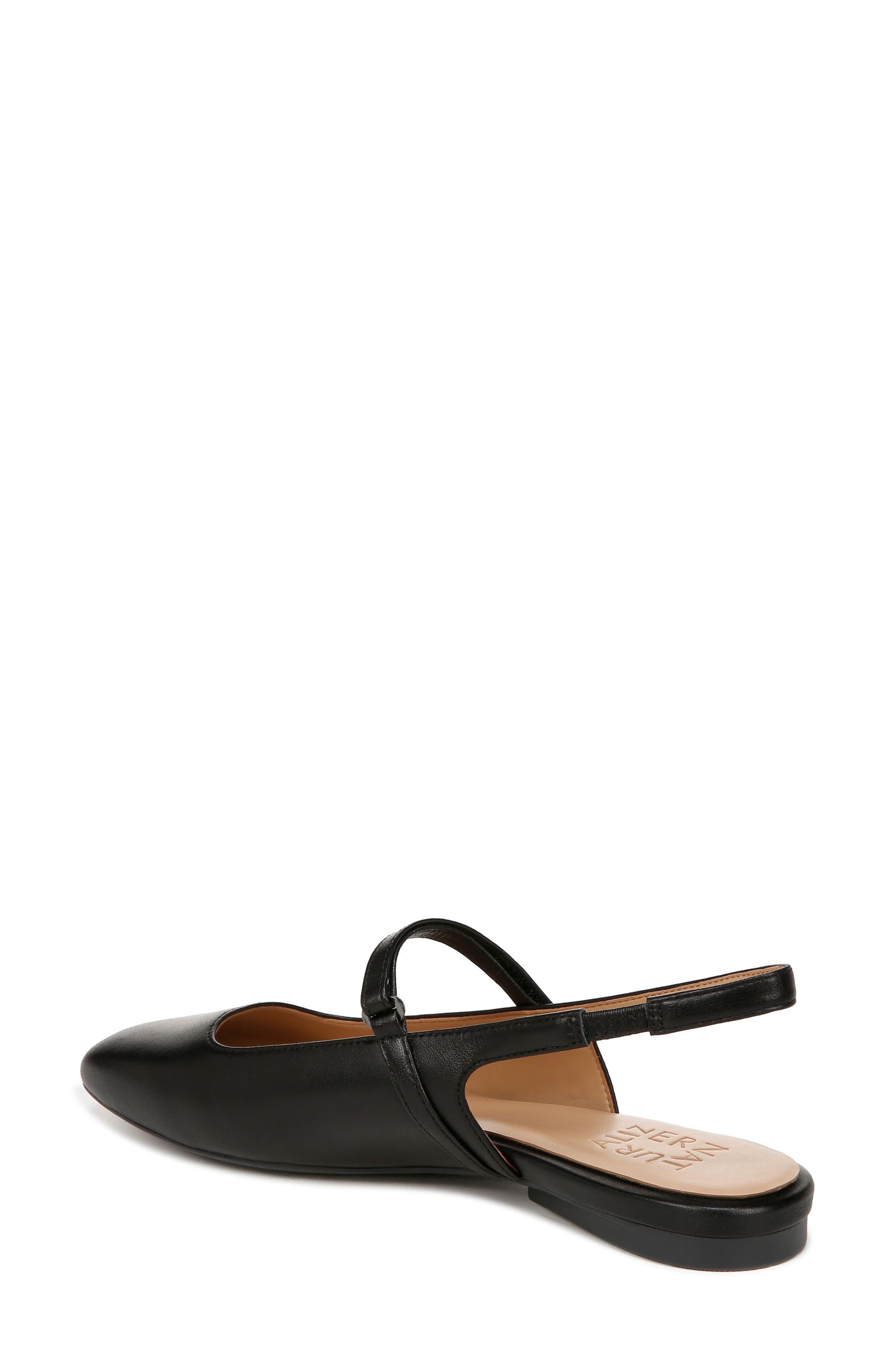 Naturalizer Connie Slingback Mary Jane Flat, Alternate, color, Black Leather
